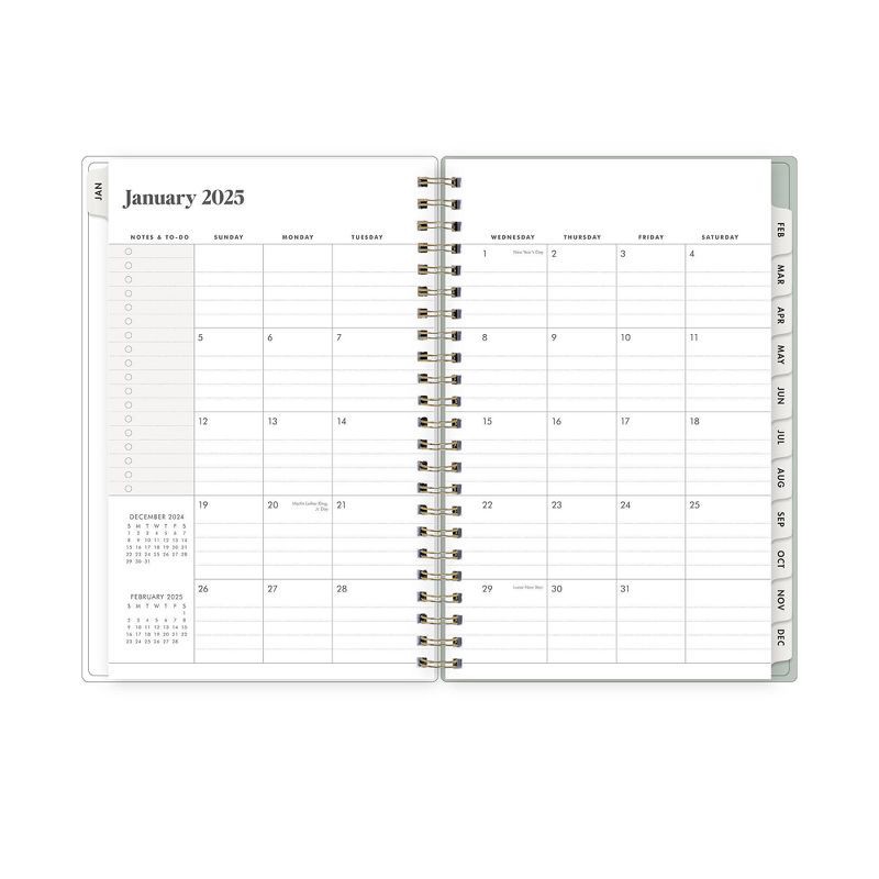 slide 5 of 10, The Everygirl Wellness Planner January - December 2025 5"x8" Weekly/Monthly Wirebound Layton Sage, 1 ct