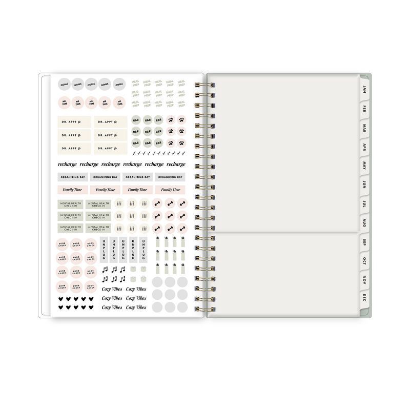 slide 7 of 10, The Everygirl Wellness Planner January - December 2025 5"x8" Weekly/Monthly Wirebound Layton Sage, 1 ct