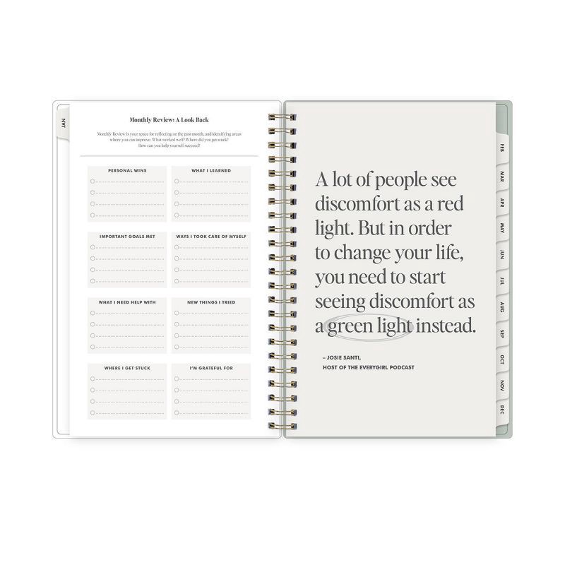 slide 8 of 10, The Everygirl Wellness Planner January - December 2025 5"x8" Weekly/Monthly Wirebound Layton Sage, 1 ct