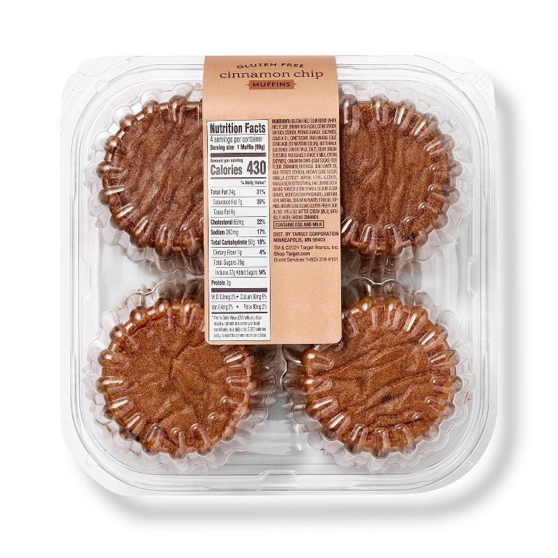 slide 2 of 3, Gluten Free Cinnamon Chip Muffins - 14oz/4ct - Favorite Day™, 4 ct; 14 oz