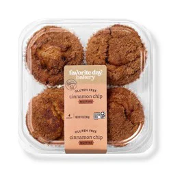 Gluten Free Cinnamon Chip Muffins - 14oz/4ct - Favorite Day™