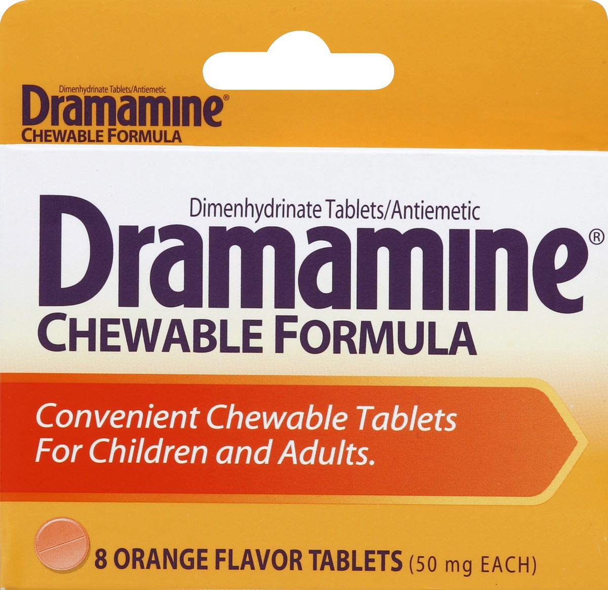 slide 1 of 5, Dramamine Dimenhydrinate Tablets/Antiemetic 8 ea, 8 ct