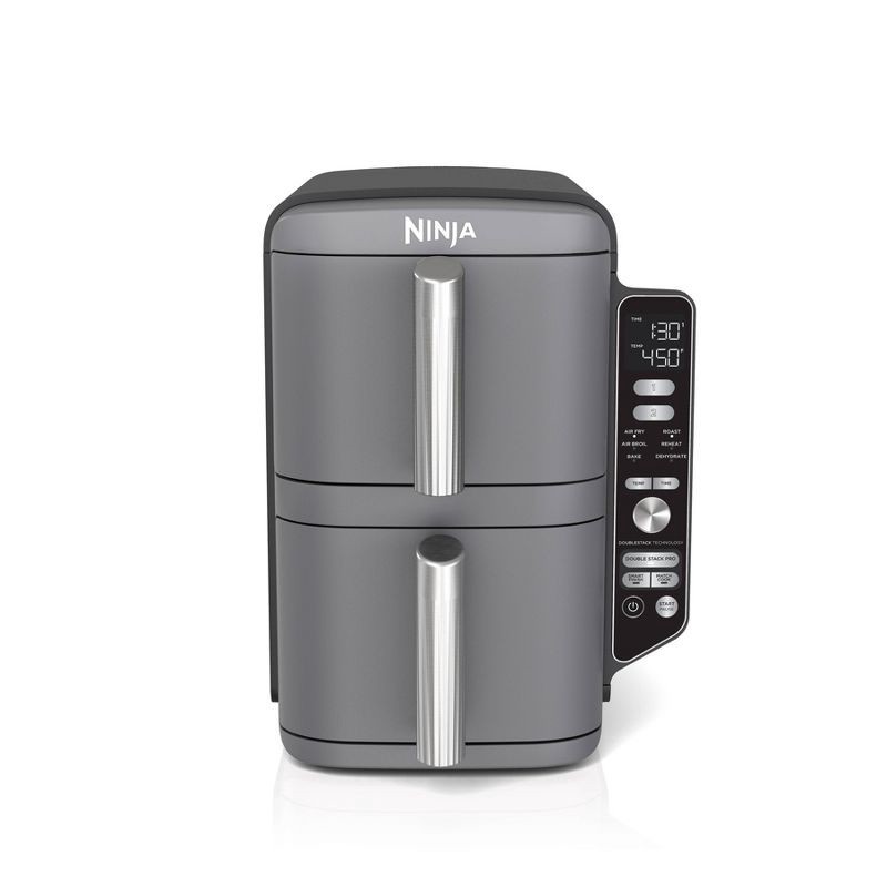 slide 8 of 16, Ninja DoubleStack XL 10qt, 6-in-1, 2-Basket Air Fryer, Space Saving Design SL401: Ninja Foodi, Dishwasher-Safe Parts, 10 qt