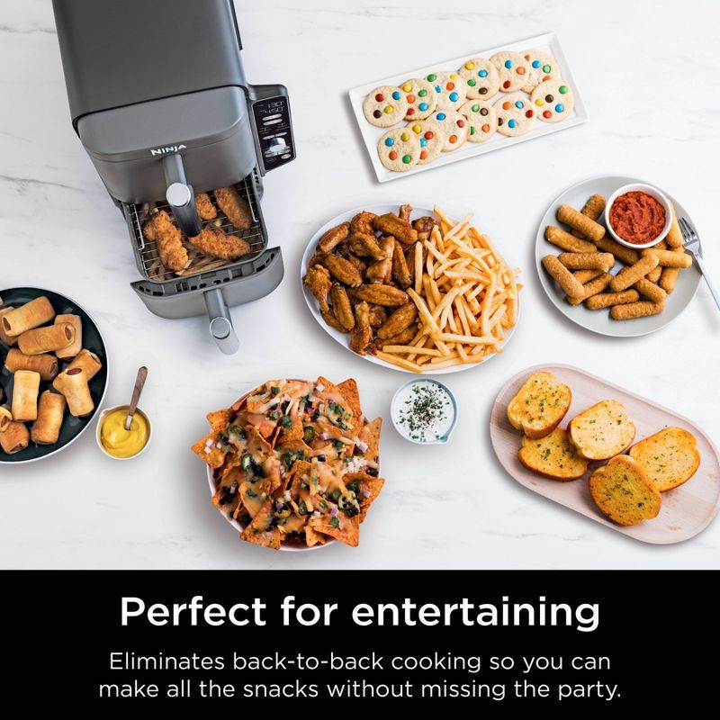 slide 14 of 16, Ninja DoubleStack XL 10qt, 6-in-1, 2-Basket Air Fryer, Space Saving Design SL401: Ninja Foodi, Dishwasher-Safe Parts, 10 qt