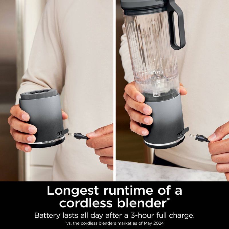 slide 2 of 9, Ninja Blast 22oz Max Portable Blender Cool Gray BC251GY: Personal Blender, 3 Speeds, Dishwasher-Safe, Lithium Ion Battery, 22 oz