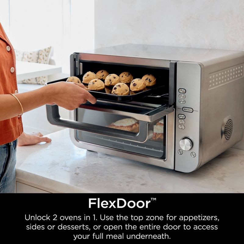 slide 4 of 11, Ninja Double Stack XL Countertop Oven and Air Fryer with SmartFinish & DualZone Technology DCT601: Stainless Steel, Convection Bake, Air Fry, 1 ct