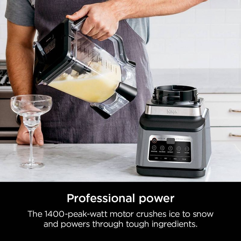 slide 3 of 8, Ninja Professional Plus Kitchen Blender System and 8-Cup Food Processor with Auto-iQ Black BN803TGT: 72oz Smoothie Blender, 5 Speeds, Ice Crusher, 72 oz