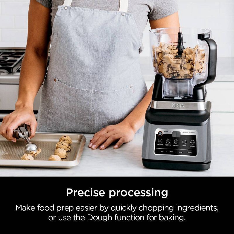 slide 6 of 8, Ninja Professional Plus Kitchen Blender System and 8-Cup Food Processor with Auto-iQ Black BN803TGT: 72oz Smoothie Blender, 5 Speeds, Ice Crusher, 72 oz