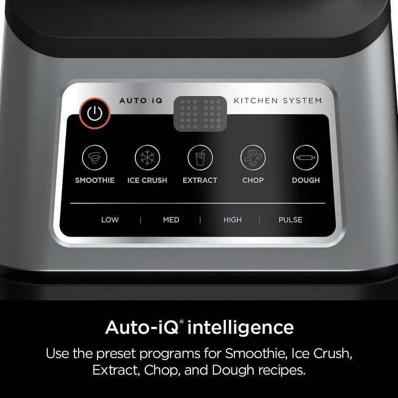 slide 7 of 8, Ninja Professional Plus Kitchen Blender System and 8-Cup Food Processor with Auto-iQ Black BN803TGT: 72oz Smoothie Blender, 5 Speeds, Ice Crusher, 72 oz