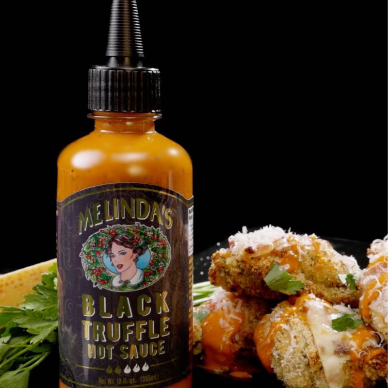 slide 5 of 5, Melinda's Black Truffle Hot Sauce - 2oz, 2 oz