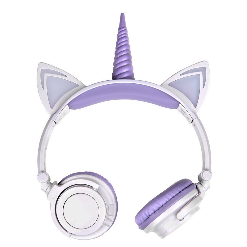 slide 6 of 7, ART+SOUND LED Light Up Unicorn Bluetooth Wireless / Wired Headphones, 1 ct