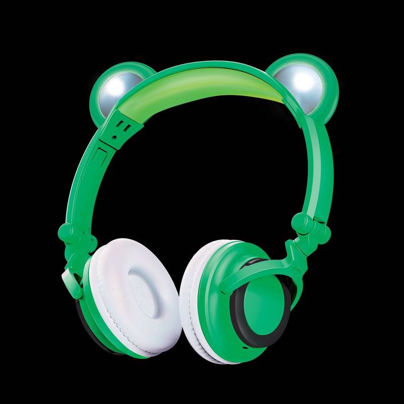 slide 4 of 7, ART+SOUND LED Light Up Frog Bluetooth Wireless / Wired Headphones, 1 ct