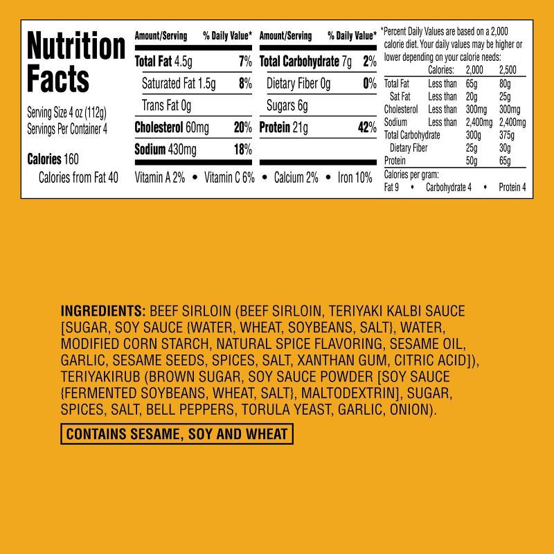 slide 4 of 4, Teriyaki Beef Sirloin Strips - 1lb - Good & Gather™, 1 lb