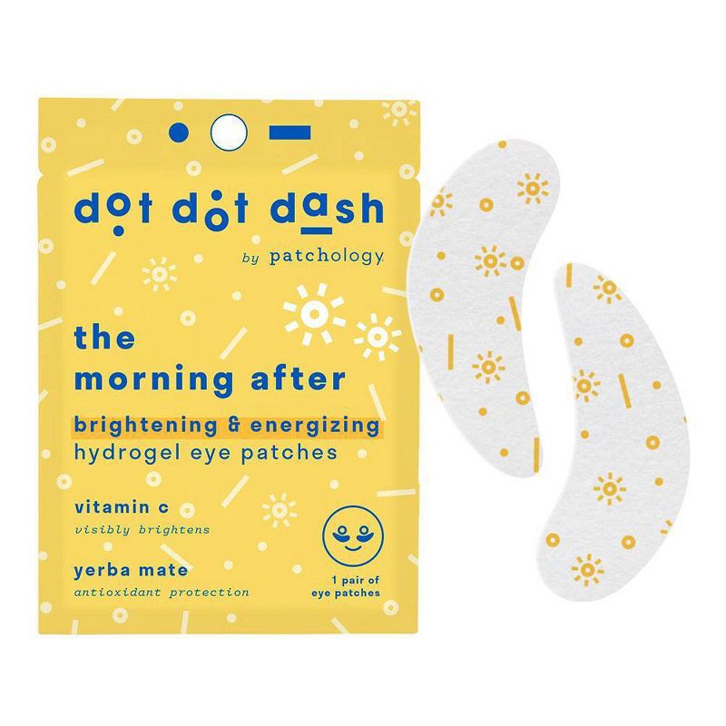 slide 2 of 4, Dot Dot Dash The Morning After Brightening & Energizing Hydrogel Eye Patches - 0.45oz, 0.45 oz