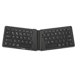 Targus Foldable Ergonomic Keyboard - Black: Compact, Rechargeable, Compatible with Windows & macOS