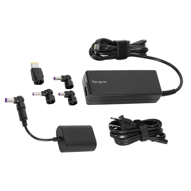 slide 8 of 10, Targus Universal Charger Including all USB-C Devices - Black: Outlet Adapter 4.5A Power, 1 ct