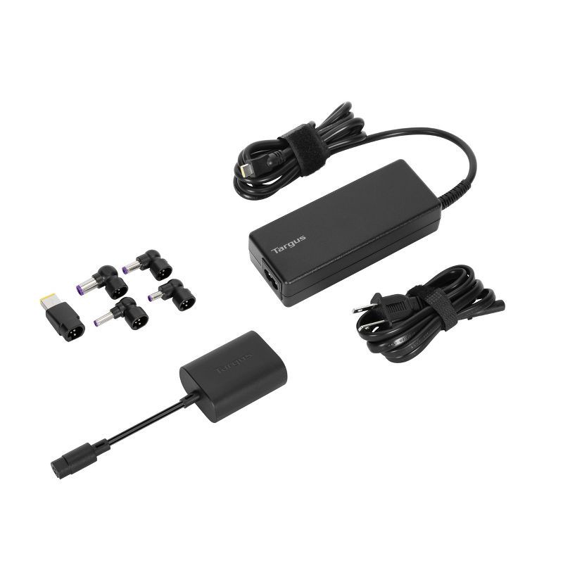 slide 1 of 10, Targus Universal Charger Including all USB-C Devices - Black: Outlet Adapter 4.5A Power, 1 ct