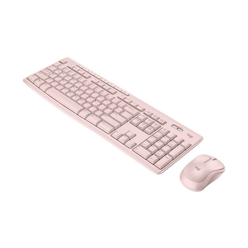 slide 1 of 3, Logitech Wireless Keyboard and Mouse Pink, 1 ct