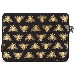 Dabney Lee Buzzfeed Bumble Bee Laptop Sleeve: Neoprene, Botanical Pattern, Fits up to 14"