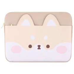 Mimicoco Shiba Character Pocket Laptop Sleeve: Fits Most Devices Up to 14"