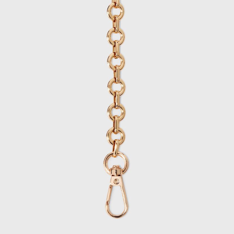 slide 3 of 5, Jewelry Chain Crossbody Handbag Strap - A New Day™ Gold: Metal Solid Accessory, 49.75" Length, 0.5" Width, 1 ct