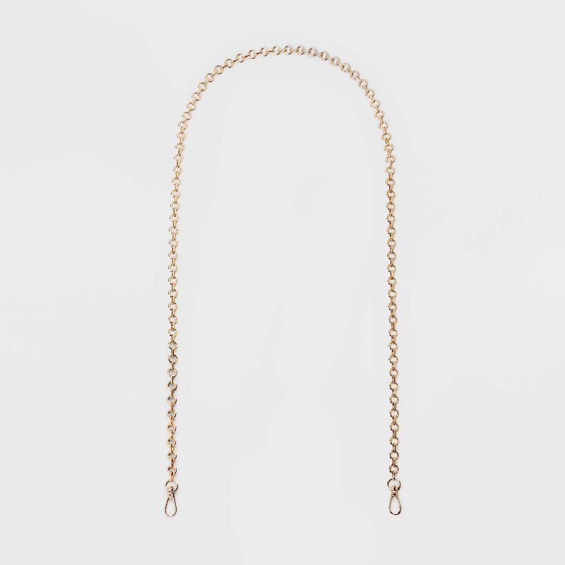 slide 1 of 5, Jewelry Chain Crossbody Handbag Strap - A New Day™ Gold: Metal Solid Accessory, 49.75" Length, 0.5" Width, 1 ct