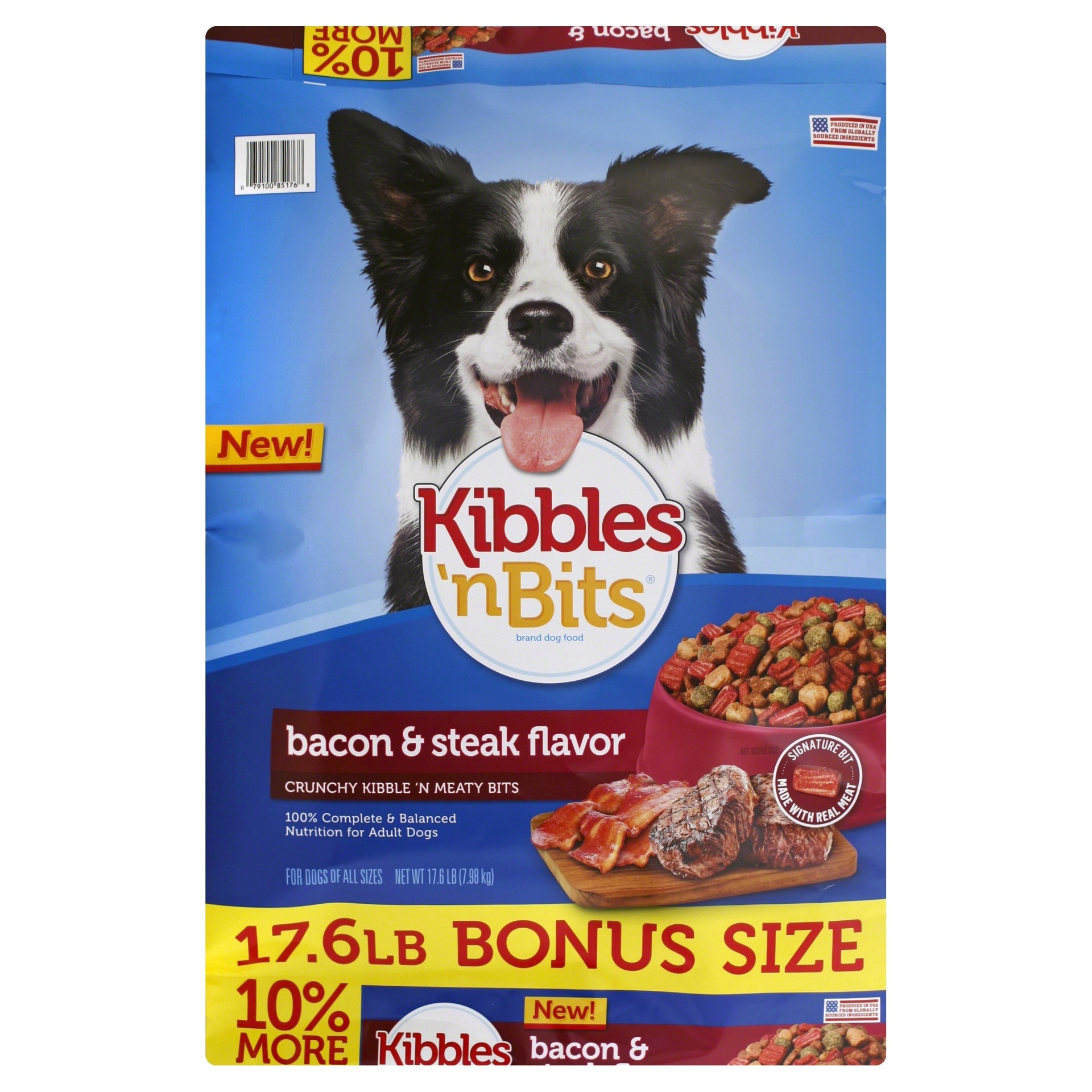 slide 1 of 1, Kibbles 'n Bits Kibbles And Bits Steak And Cheese Bonus Bag, 16 lb