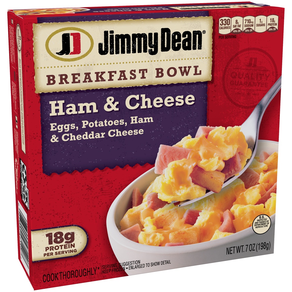 slide 3 of 6, Jimmy Dean Breakfast Bowl Ham & Cheese, 7 oz