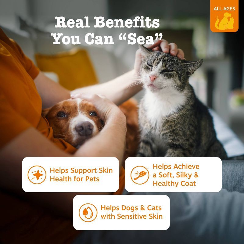 slide 6 of 15, Zesty Paws Wild Alaskan Omega-3 Blend Pollock + Salmon Oil Skin and Coat Support Formula for Dogs and Cats - 8 fl oz, 8 fl oz