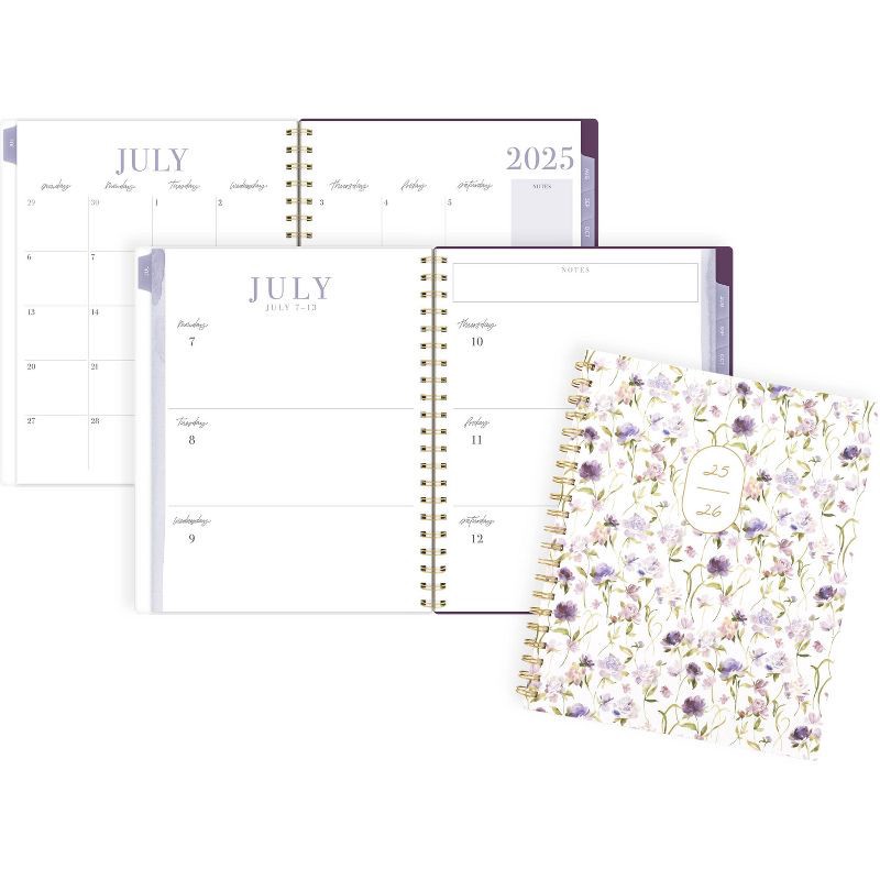 slide 2 of 7, Leah Bisch for Cambridge 2025-2026 Weekly/Monthly Planner 3/4"x 9-3/8"x11" Pettie Floral, 1 ct