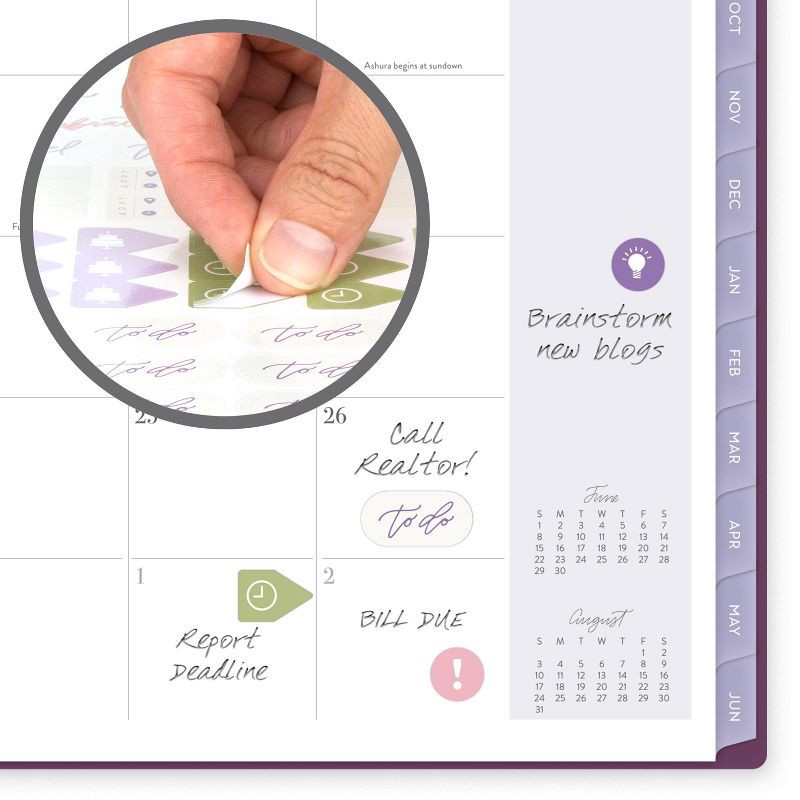 slide 6 of 7, Leah Bisch for Cambridge 2025-2026 Weekly/Monthly Planner 3/4"x 9-3/8"x11" Pettie Floral, 1 ct