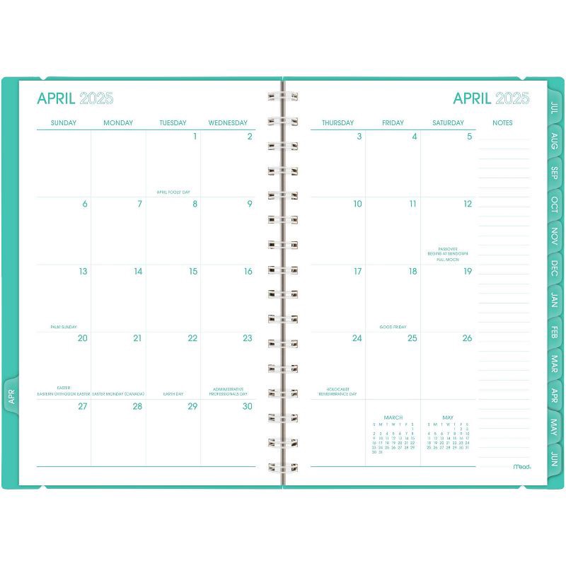 slide 4 of 10, Mead Small Color Pop with Aquatic Awe Polka Dot April 2025 to June 2026, 1 ct