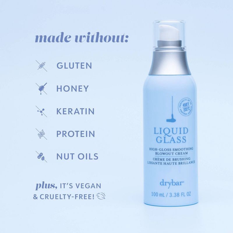 slide 5 of 7, Drybar Liquid Glass High-Gloss Smoothing Blowout Cream - 3.38 fl oz - Ulta Beauty, 3.38 fl oz