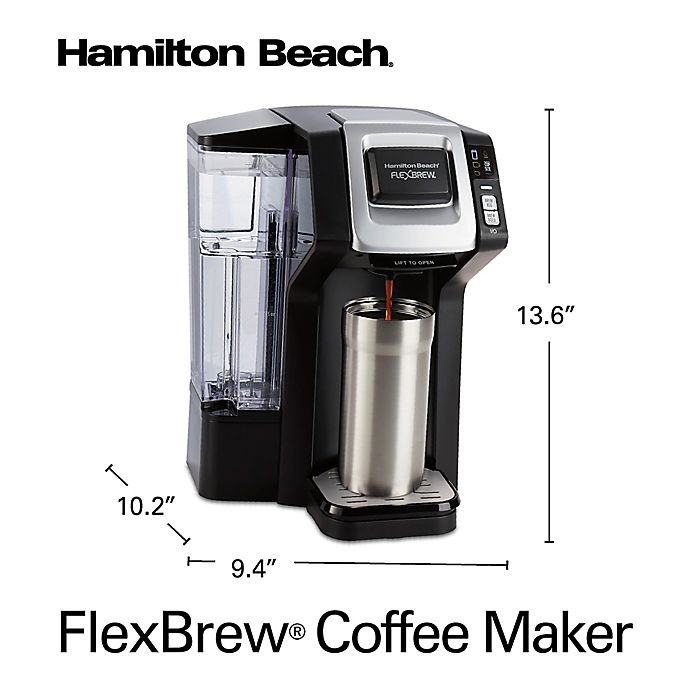 slide 10 of 10, Hamilton Beach Flex Brew Single Serve Coffee Maker, 1 ct