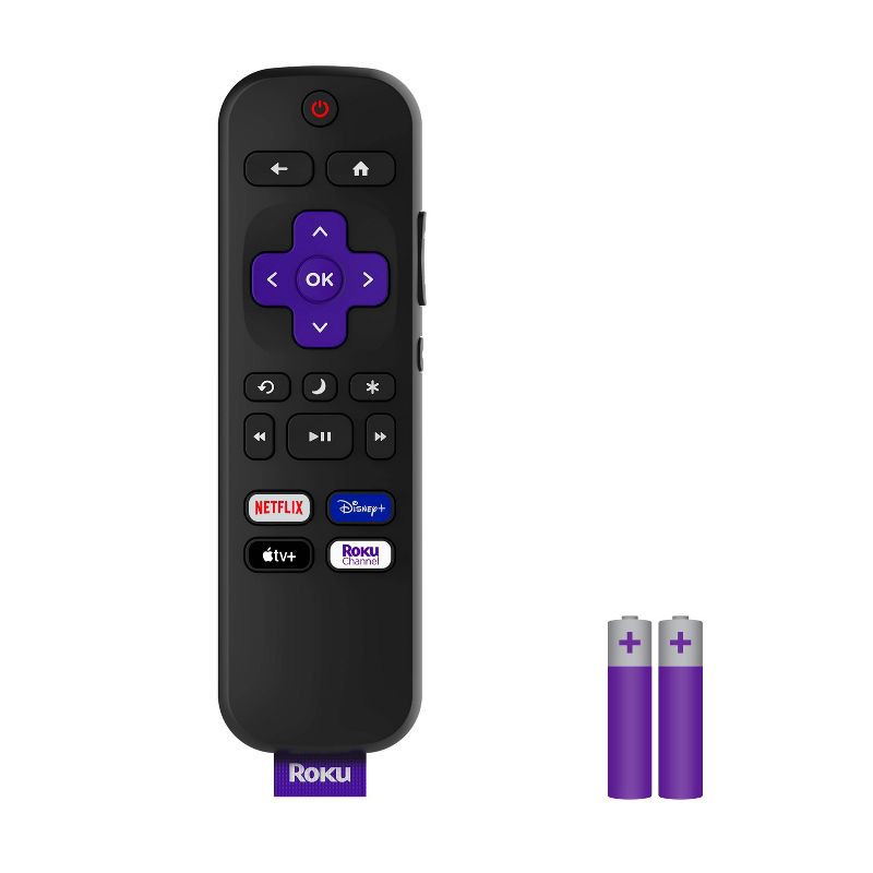 slide 4 of 6, Roku Remote - TV Replacement Remote Compatible with Roku TV Models ONLY: Infrared Home Theater Accessory, 1 ct