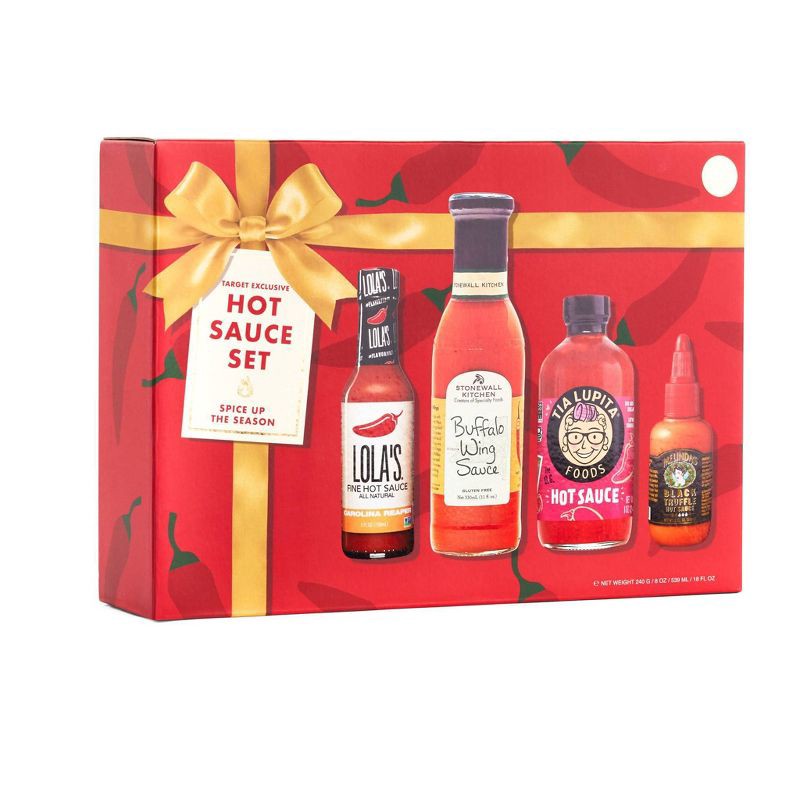 slide 1 of 4, Spice Up The Season Hot Sauce Gift Set, 1 ct