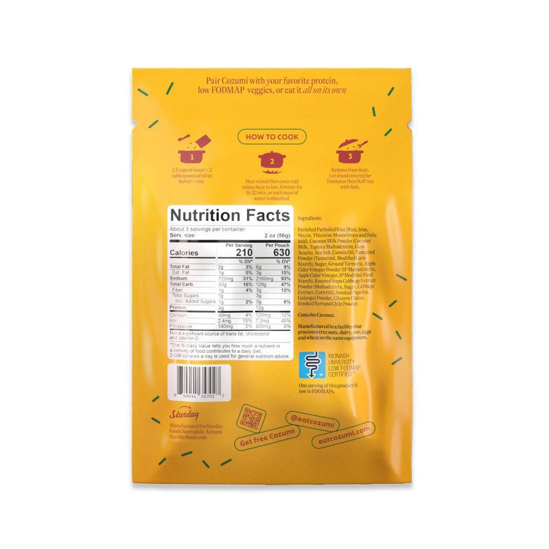 slide 5 of 5, Cozumi Tumeric Curry Rice - 5.8oz, 5.8 oz