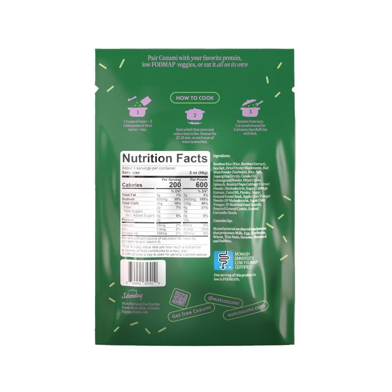 slide 5 of 5, Cozumi Lemongrass Bamboo Rice - 5.8oz, 5.8 oz