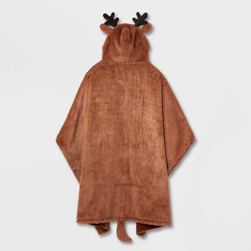 slide 3 of 6, Reindeer Holiday Matching Family Pajama Wearable Blanket - Wondershop™ Brown, 1 ct