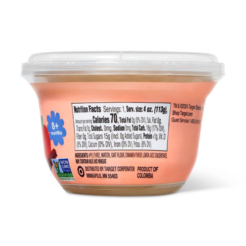 slide 2 of 5, Apple Cinnamon Oats Baby Food - 4oz - Good & Gather™, 4 oz