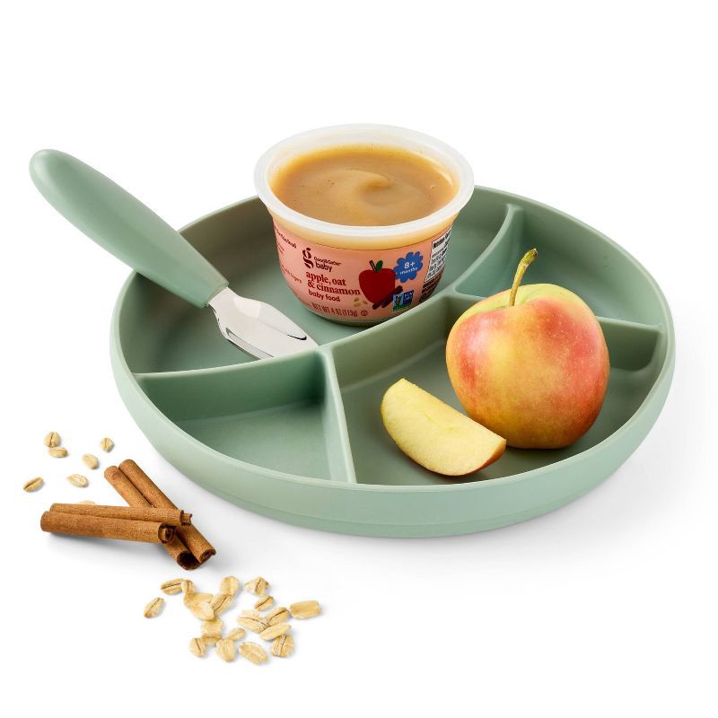 slide 4 of 5, Apple Cinnamon Oats Baby Food - 4oz - Good & Gather™, 4 oz