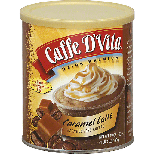 slide 1 of 1, Caffe D'Vita Iced Coffee Caramel Latte, 19 oz