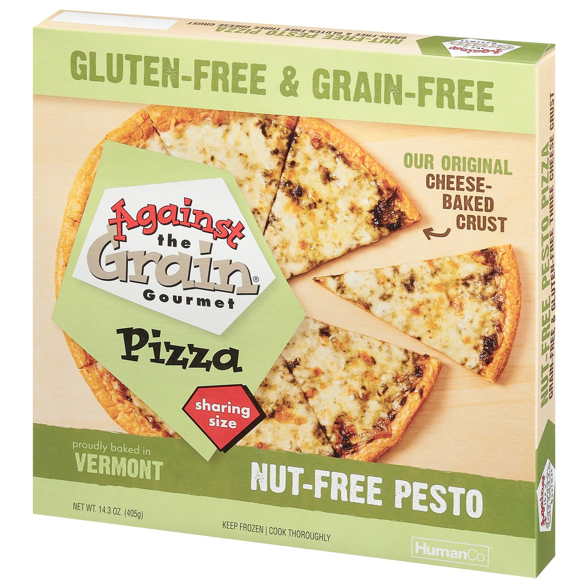 slide 2 of 9, Against the Grain Pizza, Nut-Free Pesto, Sharing Size, 14 oz