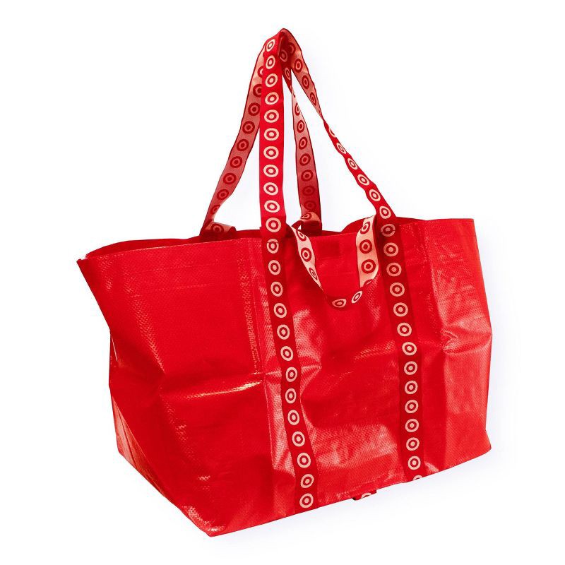 slide 1 of 4, 32.5" Reusable Bag XL tote Target Run Bag Red, 1 ct