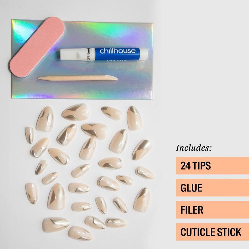 slide 5 of 5, Chillhouse Chill Tips Fake Nails - Design Studio - Tipsy Tinsel - 24ct, 24 ct