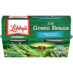 Libby's Cut Green Beans, 4 oz Cup, 4-Pack