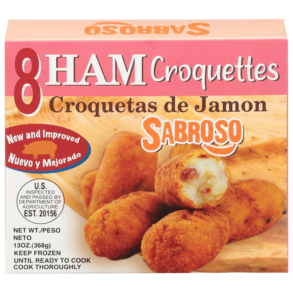 slide 1 of 9, Sabroso Croqueta De Jamon, 9.6 oz
