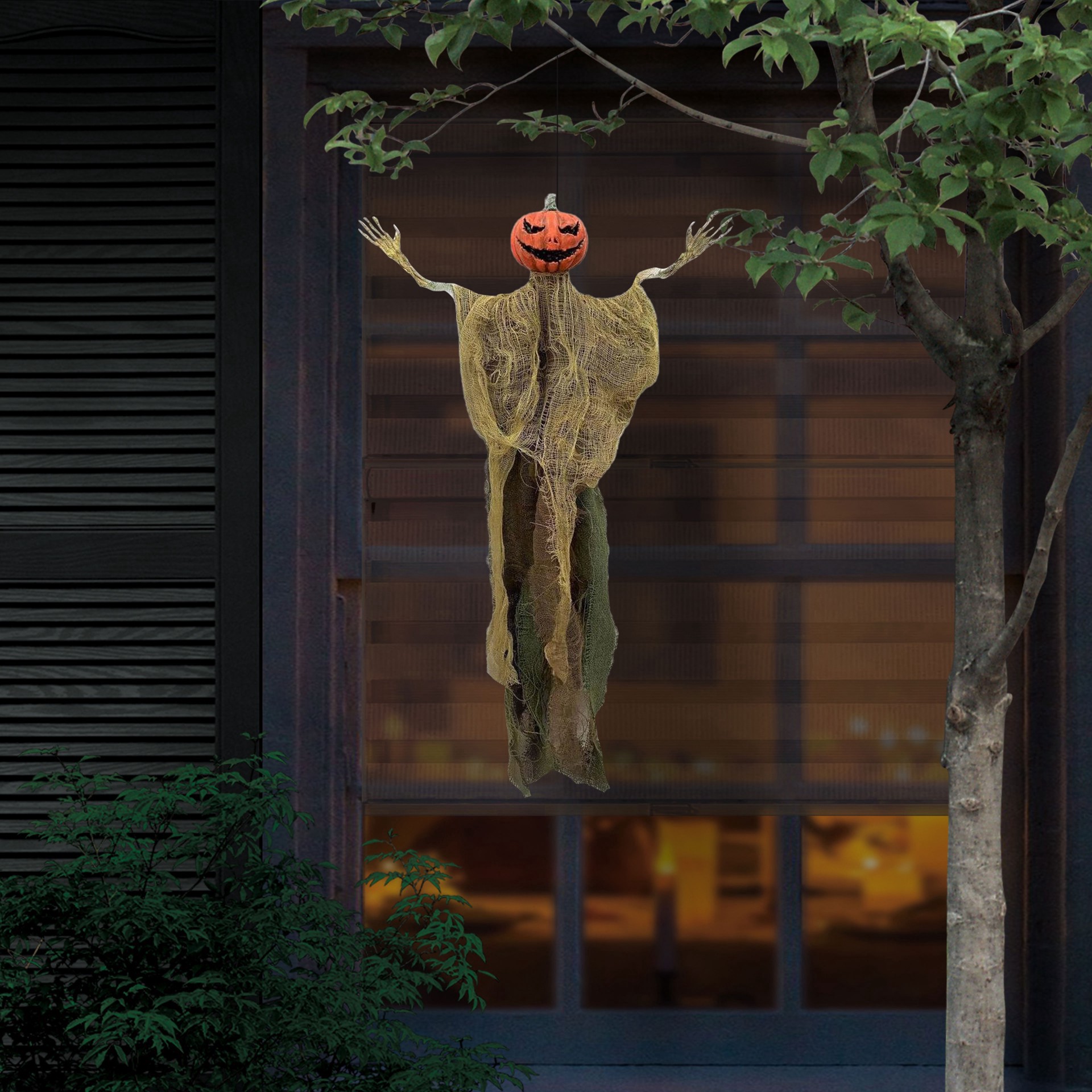 slide 3 of 3, 23.5" Hanging Pumpkin Reaper By Ashland, 23.5 in