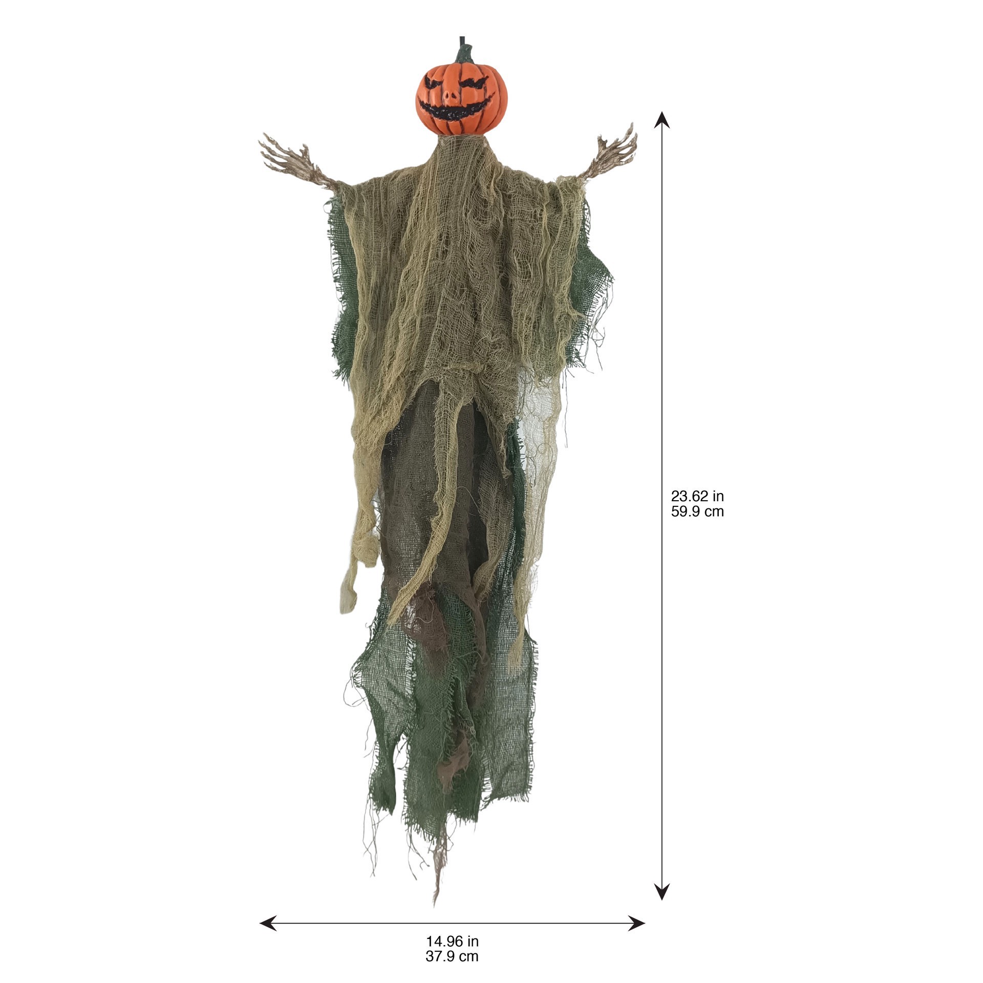 slide 2 of 3, 23.5" Hanging Pumpkin Reaper By Ashland, 23.5 in