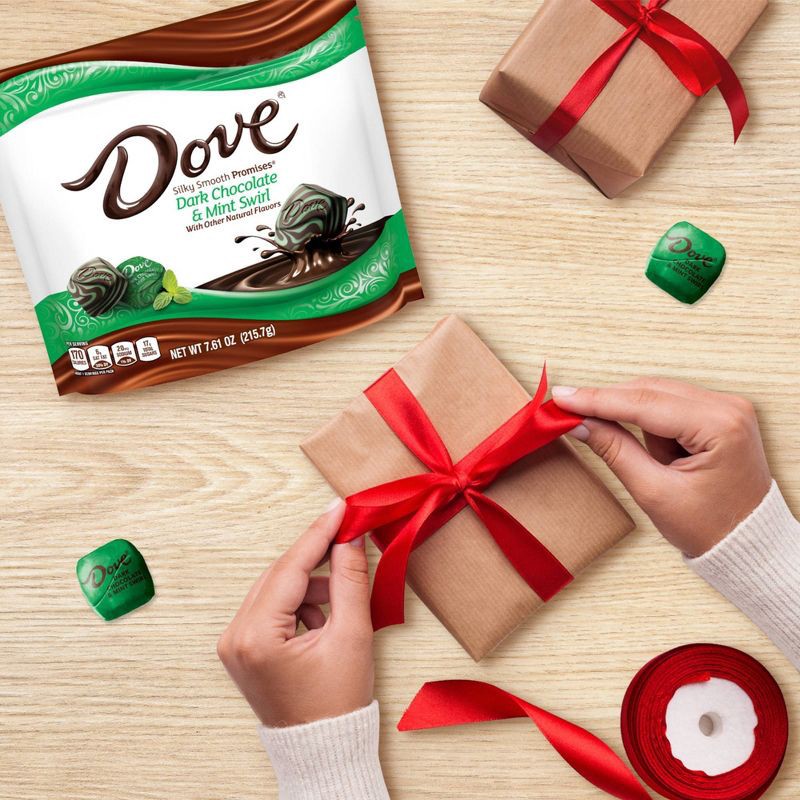 slide 5 of 8, Dove Chocolate Dove Dark Chocolate Holiday Mint Christmas Candy Gifts Bag - 7.94oz, 7.94 oz